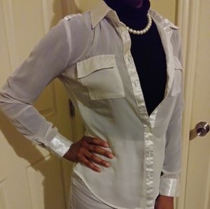 Sheer white blouse